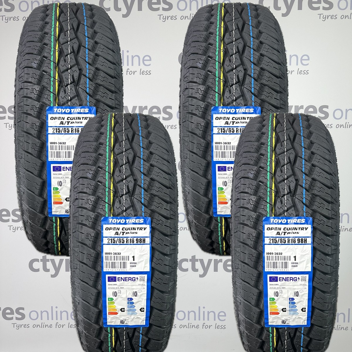 4X New 215 65 16 Toyo Open Country AT PLUS 98H 4x4 / SUV 215/65R16