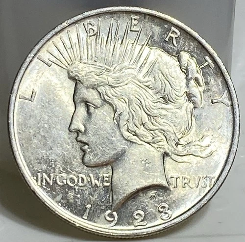 1923 PEACE SILVER DOLLAR - BRILLIANT UNCIRCULATED  - Nice ! L👀K