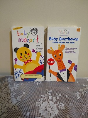 Lot of 2 Vintage Baby Einstein VHS Beethoven Mozart NEW SHRINK WRAP SEALED