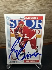1992-93 Score Hockey - #141 Brad McCrimmon In-Person ON-CARD AUTO