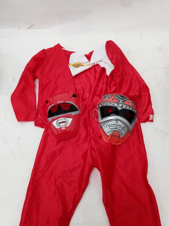 Vintage 90s Power Rangers Red Ranger Costume 5-7 Yrs with 2 Masks - Image 4 of 4