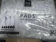 Member's Mark Total Protection Overnight Pads for Women, 120 Count.