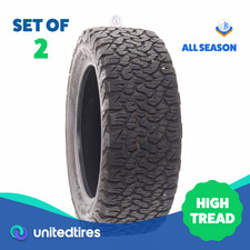 Set Of 2 Used Lt 27555r20 Bfgoodrich All-terrain Ta Ko2 115112s - 1332 Set Of 2 Used Lt 27555r20 Bfgoodrich All-terrain Ta Ko2 115112s - 1332