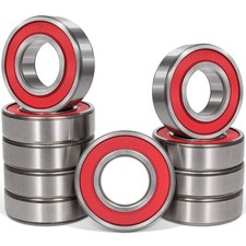 10 Pcs 6204-2rs Ball Bearings 20x47x14mm Double Rubber Red Seal Bearing,deep G