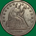 1860-O Seated Liberty Dollar Choice Very Fine VF+/XF Coin, Scratch #43230