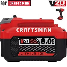 8.0Ah For Craftsman V20 20 Volt MAX Lithium Battery CMCB204 CMCB202 CMCB201 New