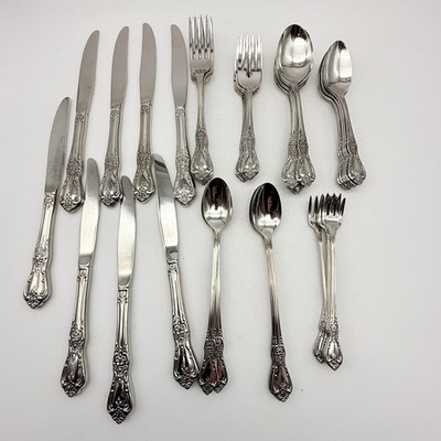 56 Pcs Oneida Distinction Deluxe HH Stainless Including 8 SERVING PIECES | eBay