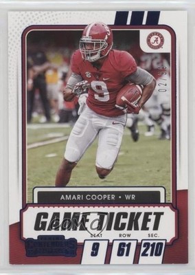2021 Panini Contenders Draft Picks Game Ticket Blue 2/99 Amari Cooper #38 9o3