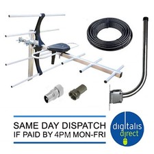 4G DIGITAL TV AERIAL KIT FREEVIEW AND HD FOR INDOOR OUTDOOR OR LOFT INSTALLATION