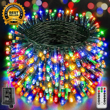 328 FT 1000 LED Christmas Lights, Waterproof Outdoor String Lights with Remote a