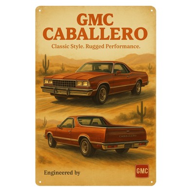 GMC Caballero Auto Metall Poster - Blechschild - Größe: 20 x 30 cm