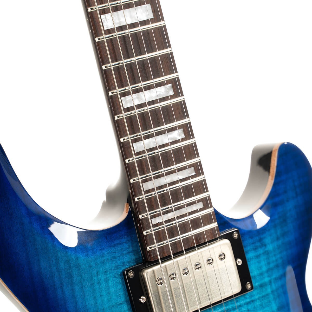 Cort M600 Blue Burst Flame Maple Top Double Cutaway Electric