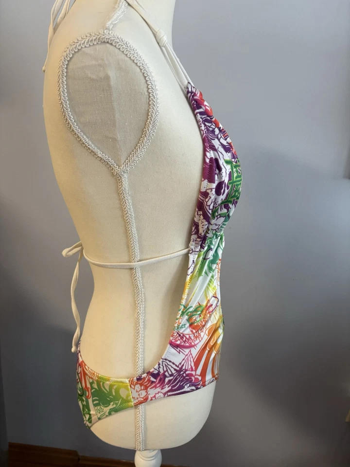 Ed Hardy Monokini Rare By Christian Audigier Size Small Mermaid/Tiger EUC - Image 2 of 4