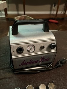 Aeolian Pixie Airbrush Compressor AS176 Accessories 3 Guns, 4 Cups, 2 Hoses More