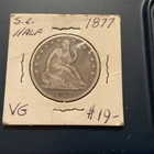 1877 Seated Liberty Half Dollar US Very Good Condition++ Silver U S Coin
