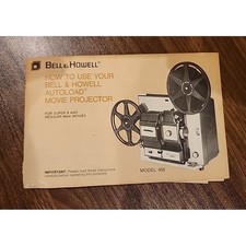 Bell  Howell Movie Projector Manual Model 456 Beige Vintage Super 8 8mm