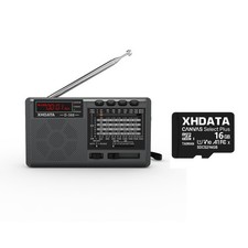 XHDATA D368 Portable Radio Shortwave AM FM SW DSP Stereo MP3 Player w/ TF Card