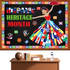 Hispanic Heritage Month Decorations Bulletin Board Set, Spanish Heritage Mont