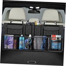 Car Trunk Organizer, Super Capacity Backseat Car Organizer for Black