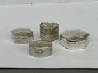 4 x Vintage Solid Silver Boxes or Pill Boxes, 1987 to 2003