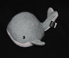 🐋 Peluche doudou baleine poisson FLOW poche ventrale vert blanc 20 cm long NEUF