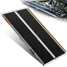 VNN Portable Wheelchair Ramp 5FT Seamless Non-Slip Aluminum Threshold Ramp