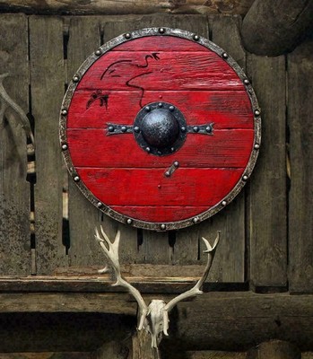 Medieval Ragnar Lothbrok Authentic Battleworn Viking Medieval Round Shield