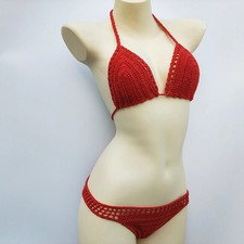 Micro Backless Bikini Set Low Waist Padded Solid Women Swimwear Beachwear