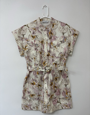 Damen Rebecca Vallance Shirtkleid kurz Blet Tasche creme Größe 10