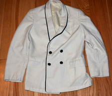 Vintage 1960s Doo Wop Singer White Double Breasted Suit 12 Boys After Six Tux