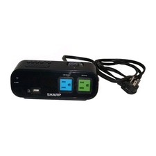 Sharp Multi Plug LED Alarm Clock w/ USB Charging 2 AC Outlets - Model SPC137