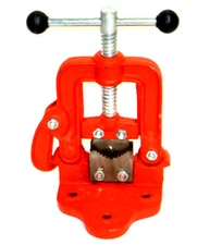 Bench Pipe Vise   #1 Yoke Hinged Clamp on Type Pipe Threader Plumbing Vice Tools