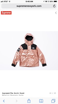 18ss Supreme×North Face Mountain Parka SS/18 SUPREME X THE NORTH FACE METALLIC MOUNTAIN PARKA
