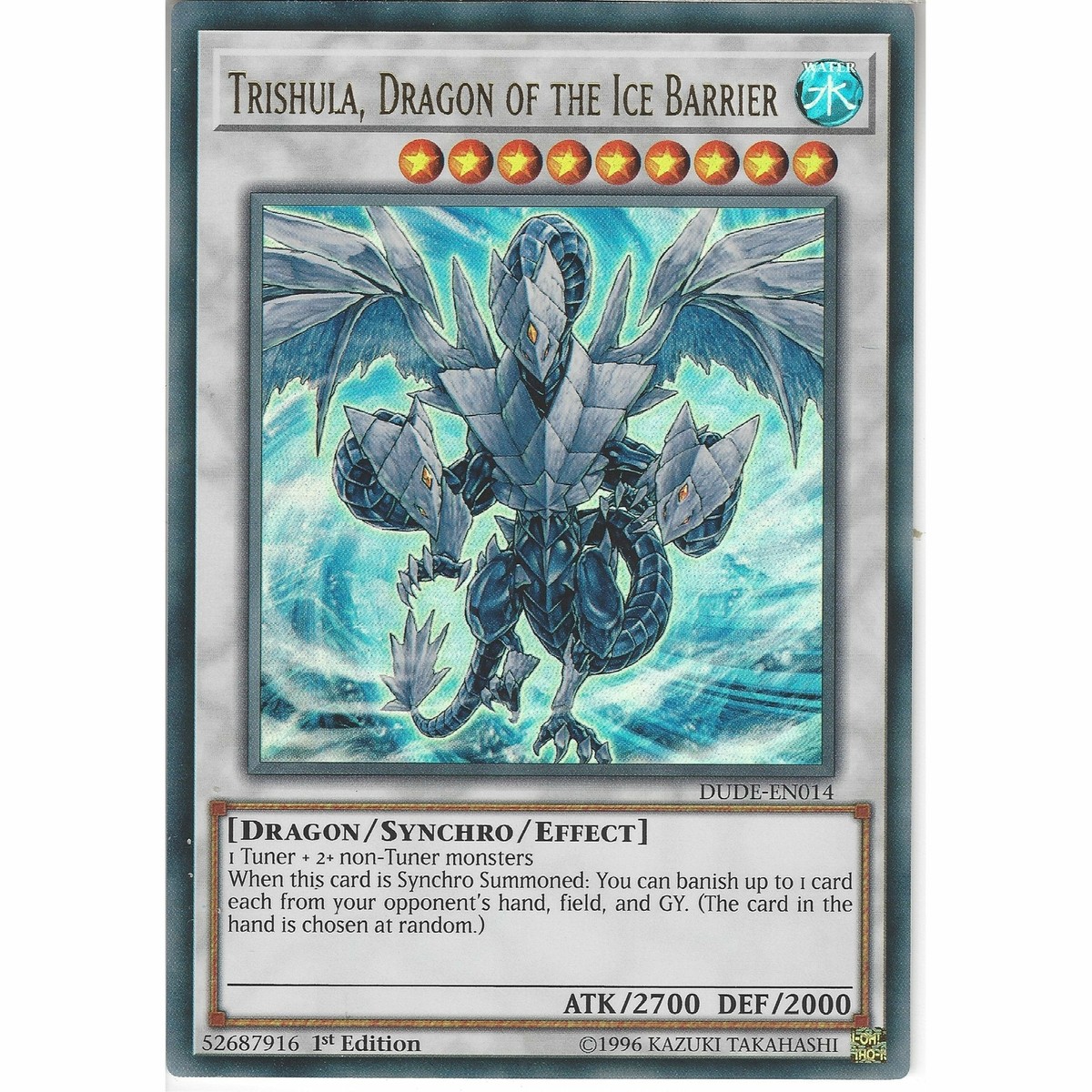 DUDE-EN014 Trishula, Dragon of the Ice Barrier | 1st Edition DUDE-EN014 Trishula, Dragon of the Ice Barrier | 1st Edition