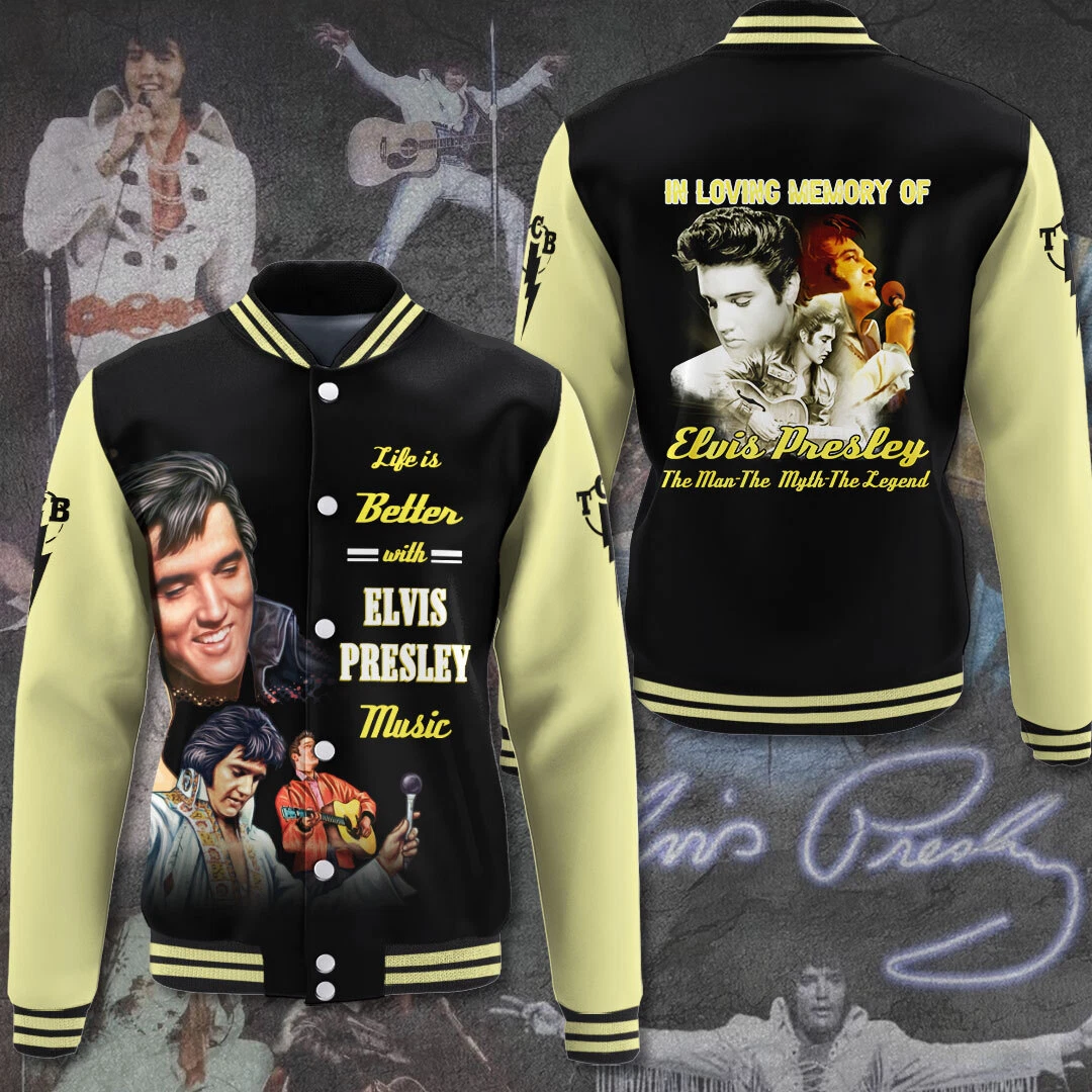 Elvis Presley Music Baseball Jacket For Fan