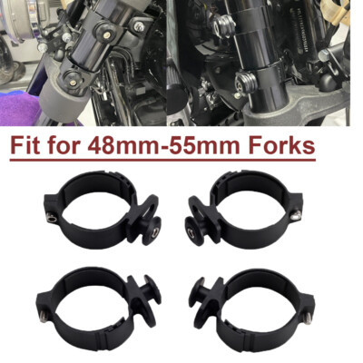 4Pcs Motorcycle Aluminum Adjustable Fork Clamps For Fits 48mm-55mm Forks Tubes