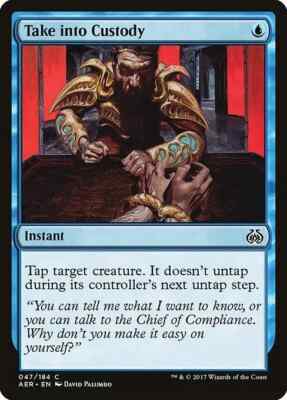 TAKE INTO CUSTODY X 4 N/N- AETHER REVOLT MAGIC THE GATHERING