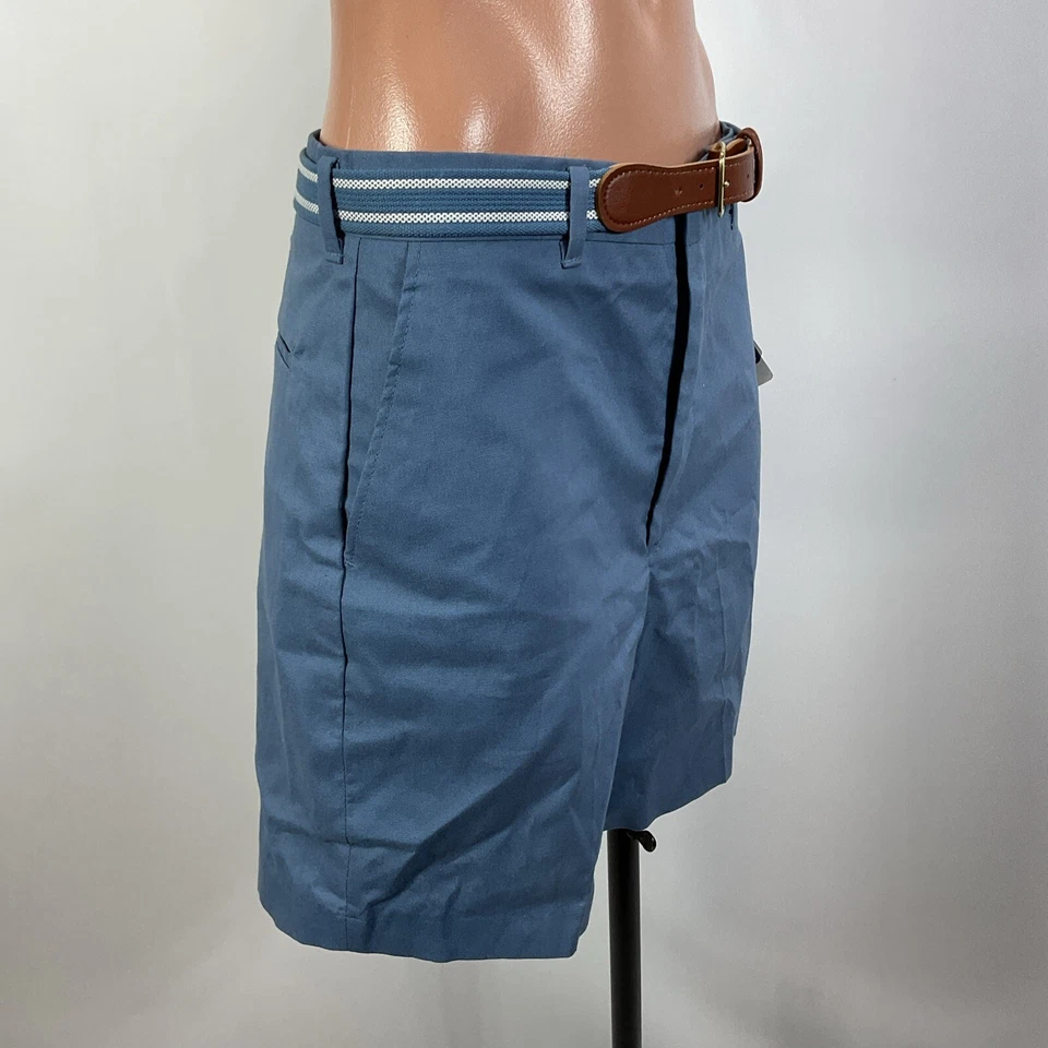 Pantalones Cortos Colegiales Preppy Años 80 De Colección Cinturón Nuevo de Lote Antiguo Knightsbridge 30 Papá Pantalones Cortos Foto 4 de 4