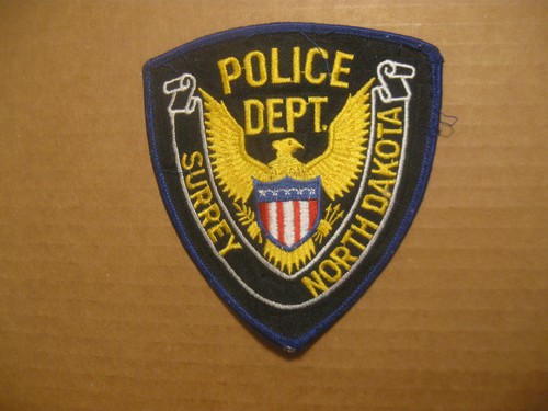 SURREY NORTH DAKOTA POLICE PATCH (STOCK EAGLE)