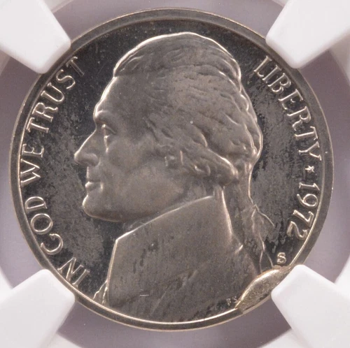 NGC 5c 1972-S Proof Jefferson Nickel Cud Major Die Break PF64