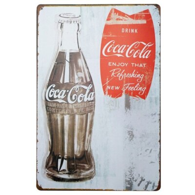 METALLSCHILD COCA COLA 30 X 20 CM