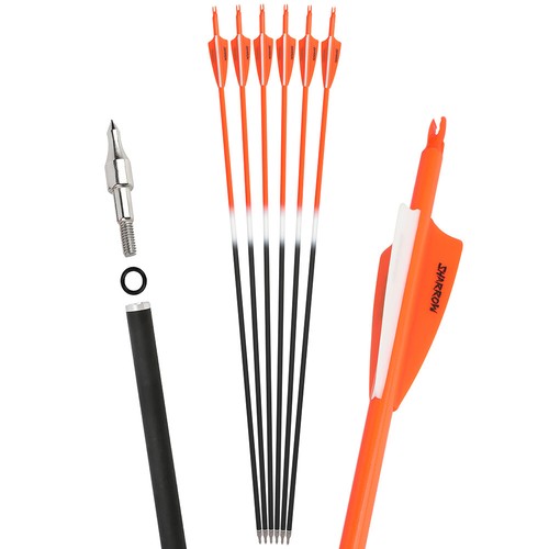 30" Carbon Arrows SP500 3" Shield Rubber Vanes Archery Shooting Hunting Target - Picture 14 of 25
