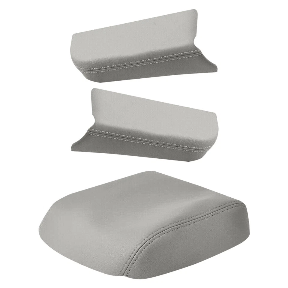 For Honda Pilot 2009-2015 Front Door Armrest & Center Console Lid Cover Leather Foto 3 de 4