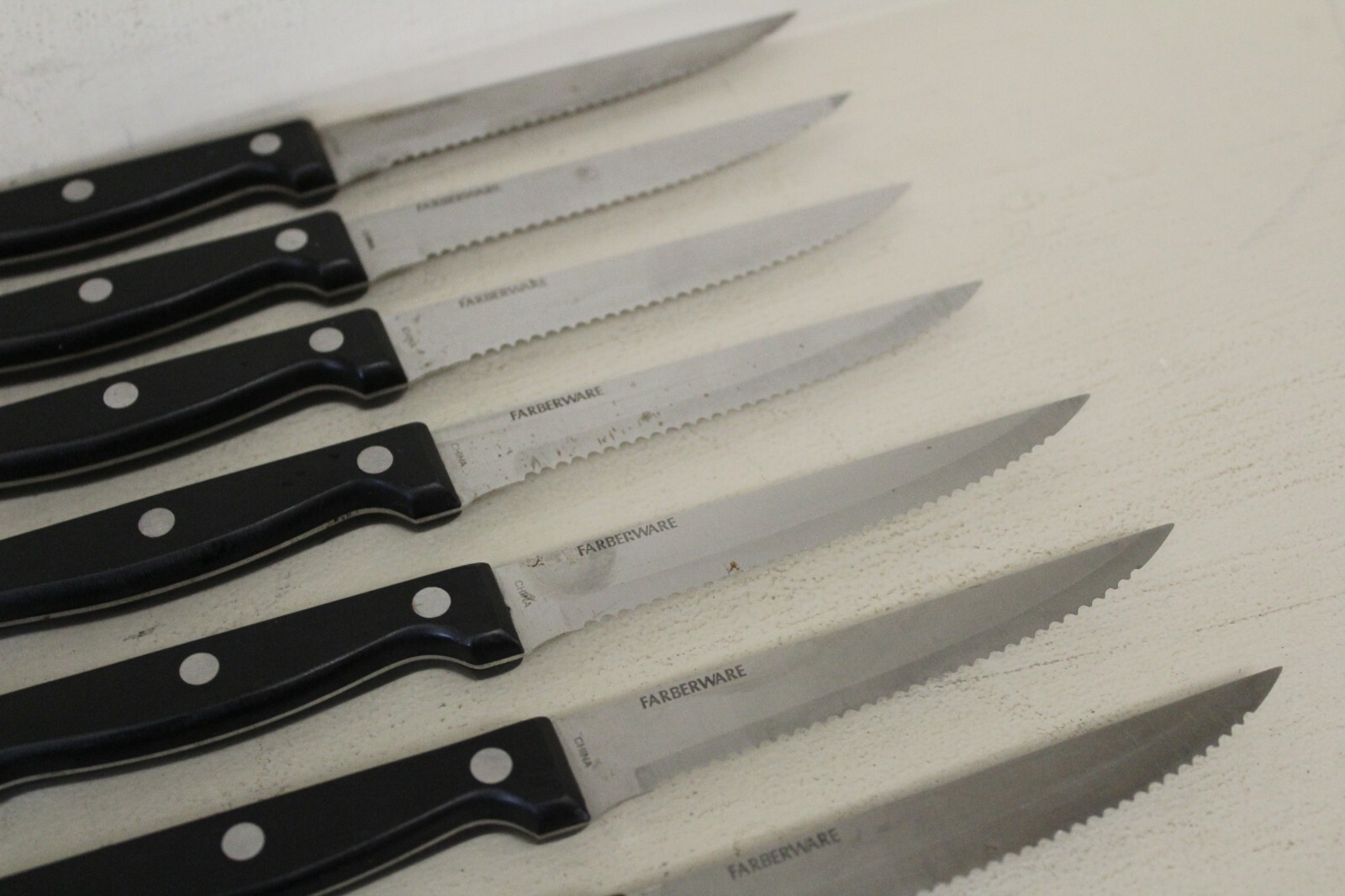 Faberware Serrated Steak Knife Set of 7 eBay