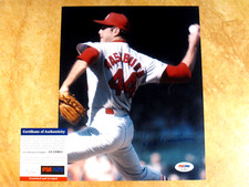 RAY WASHBURN SIGNED AUTOGRAPHED 8X10 PHOTO ORIGINAL TEAM 1961-69 CARDINALS PSA
