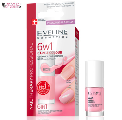 Eveline 6 in 1 Care & Colour Nail Conditioner Nail Therapy Rose 5ml  