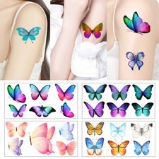 Fairy Butterfly Tattoo Sticker Waterproof Eyes Face Hand Body Art Fake Tattoo  