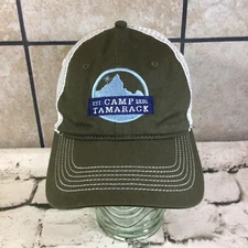 Camp Tamarack Hat Mens One Size Army Green Adjustable Ball Cap