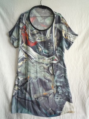 Robe Tunique En Soie Imprimée Hussein Chalayan - Taille I46 / EU 42 - Neuve Avec étiquettes