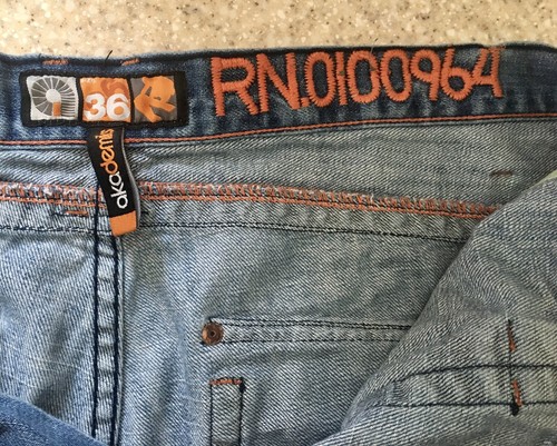 Akademiks Blue Jean Shorts Mens 36 Street Baggy Hip Hop Big Groovy Pockets Vtg - Picture 6 of 9